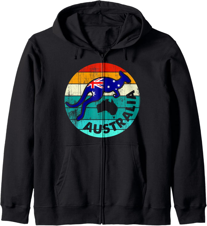 Australia Day - Lustiges Australisches Känguru Vintage Kapuzenjacke