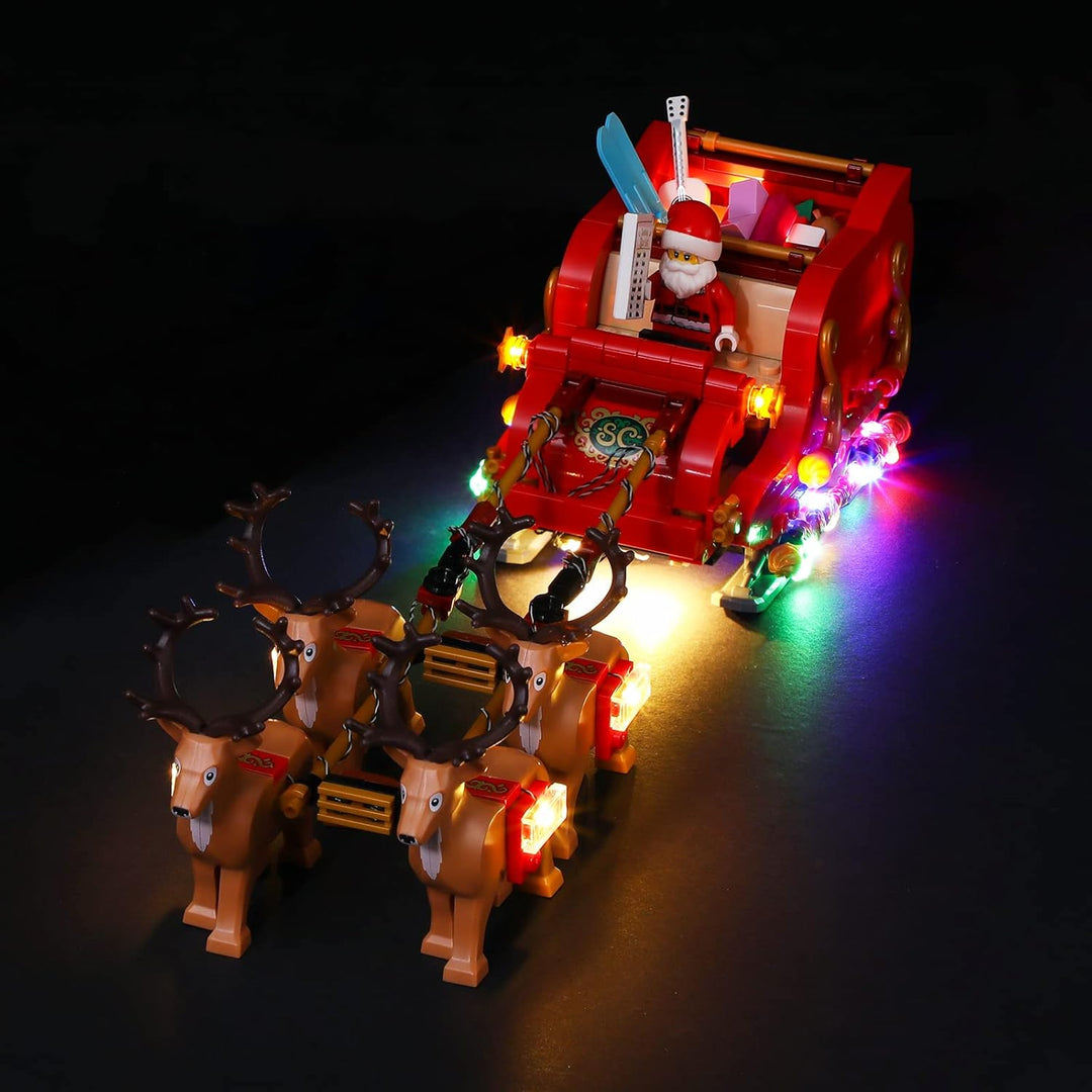 BRIKSMAX Led Beleuchtungsset für Lego Schlitten des Weihnachtsmanns - Compatible with Lego 40499 Bau