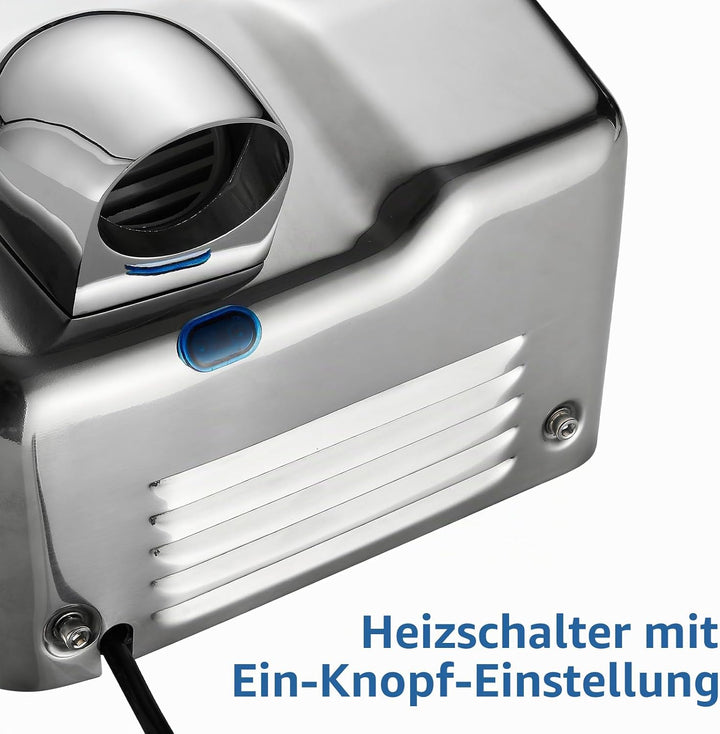 modunful Händetrockner Edelstahl Elektrisch, 2300W Händetrockner Automatisch, Handtrockner Wandmonta