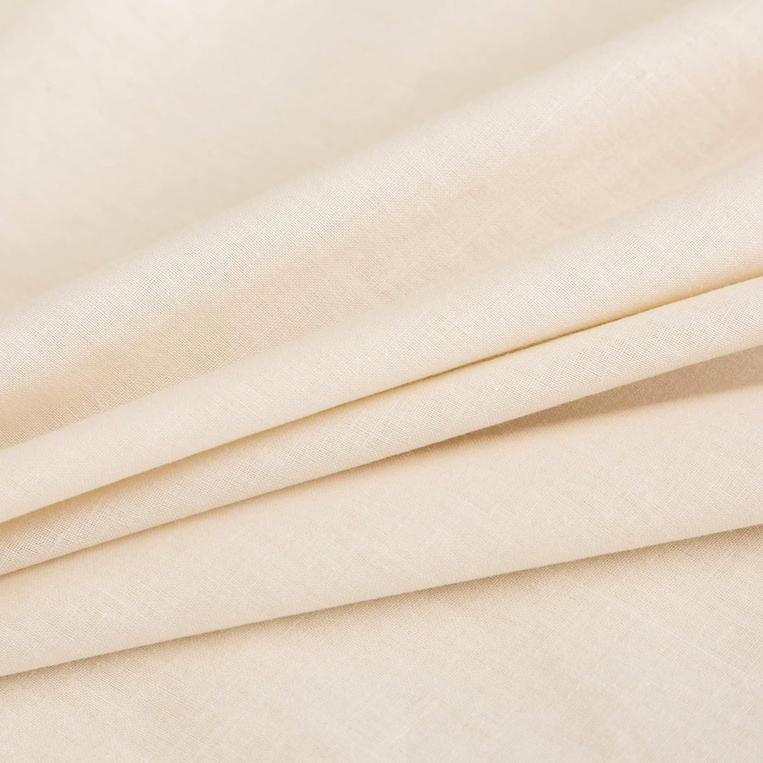AYSW Baumwolle Bettwäsche 155x220 cm Beige 1 Bettbezug mit 1 Kopfkissenbezug 80x80 cm 155 x 220 cm B