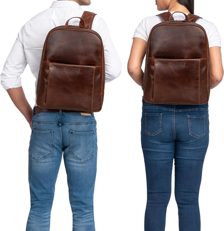 STILORD 'Etienne' Laptop Rucksack Leder 15 Zoll Business Rucksack Damen Leder Herren Notebook Rucksa