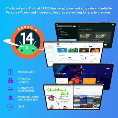 CWOWDEFU Android-Tablet, 10,95 Zoll Android 14 Tablet, verfügt über 14 (6+8) GB RAM, 128 GB ROM (bis