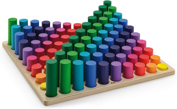 Erzi 42001 Lernspiel Mengenlehre aus Holz, Lernmaterial, Geometrische Formen, Kreativität