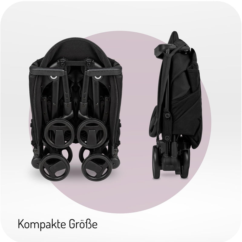 MoMi GRACE leichter Kinderwagen ab 6 Monaten kompakt Buggy mit einem Rucksack zum Tragen passt als H