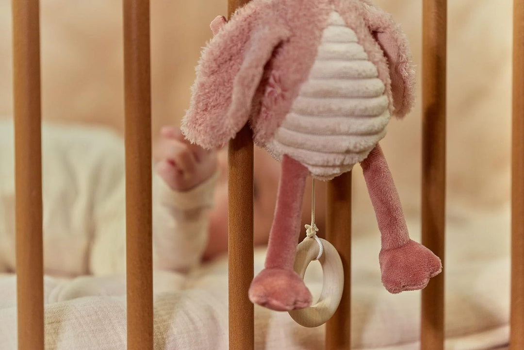 Little Dutch Spieluhr - Einschlafhilfe - Aufzieh-Spieluhr - Flamingo - für Babys ab der Geburt - Saf