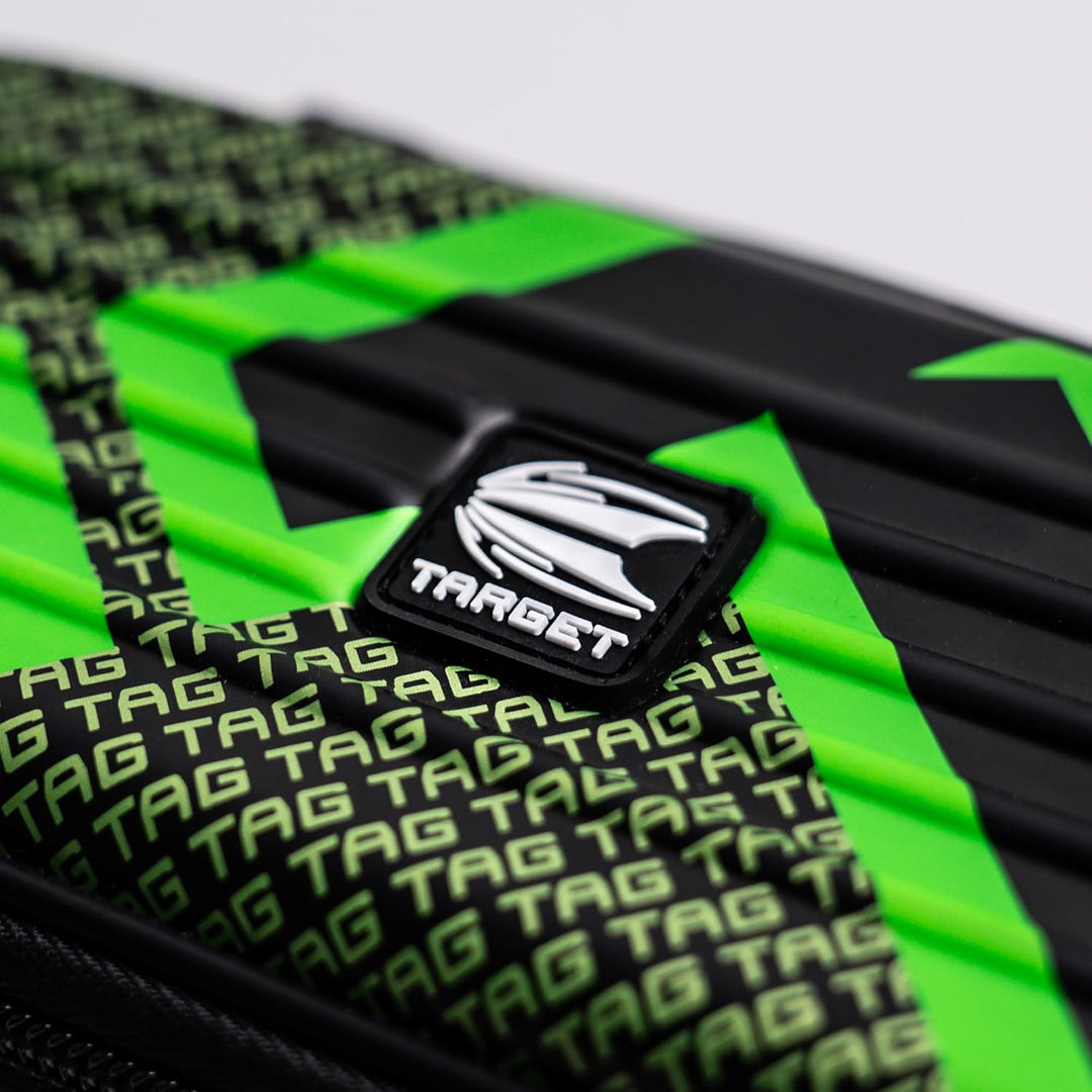 Target Darts Takoma Tag Darts Wallet, Standardgrösse, Grün | Dart Tasche für insgesamt 3 Darts | Eva