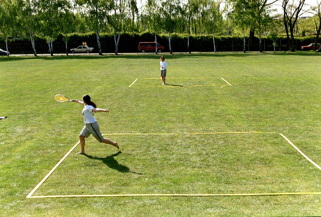 Speedminton® Easy Court Pro – Original Spielfeld für Speed Badminton/Crossminton auch für Fussballte