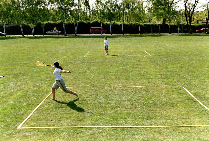 Speedminton® Easy Court Pro – Original Spielfeld für Speed Badminton/Crossminton auch für Fussballte