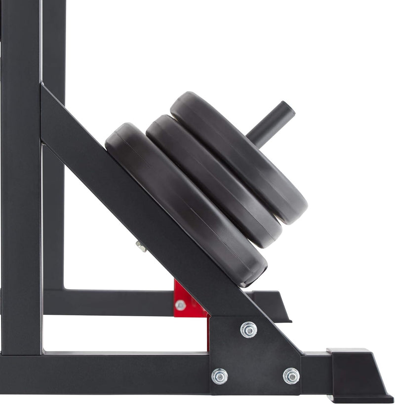 tectake 404237 Squat Rack, Höhe und Breite verstellbare Langhantelablage, Kniebeugenständer mit Sich