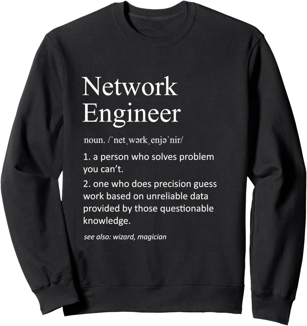 Netzwerkingenieur Lustiges Substantiv Definition Sweatshirt