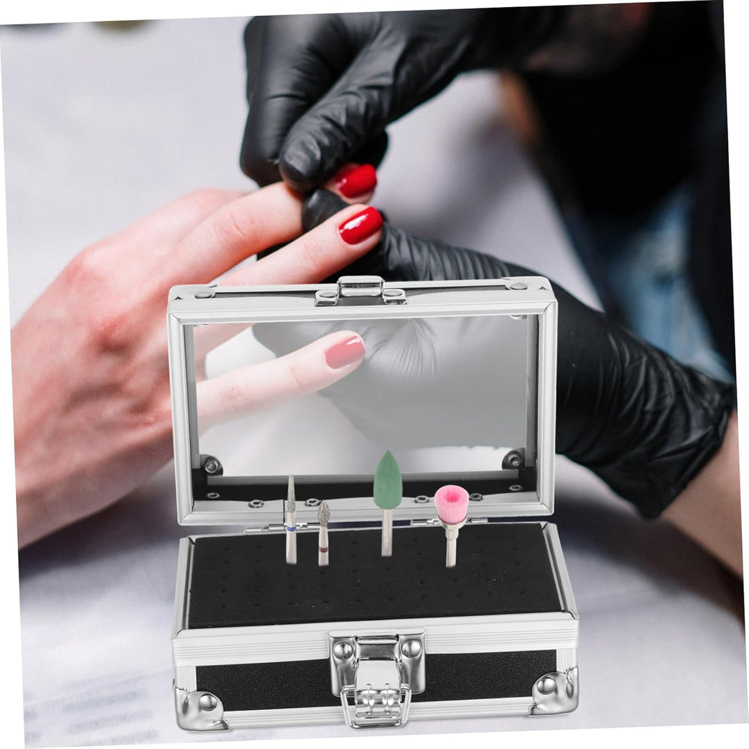 VICASKY 50löcher Nagelbohrer-aufbewahrungsbox Mit Halterung Für Fräser Organizer Für Nagelstudio Und