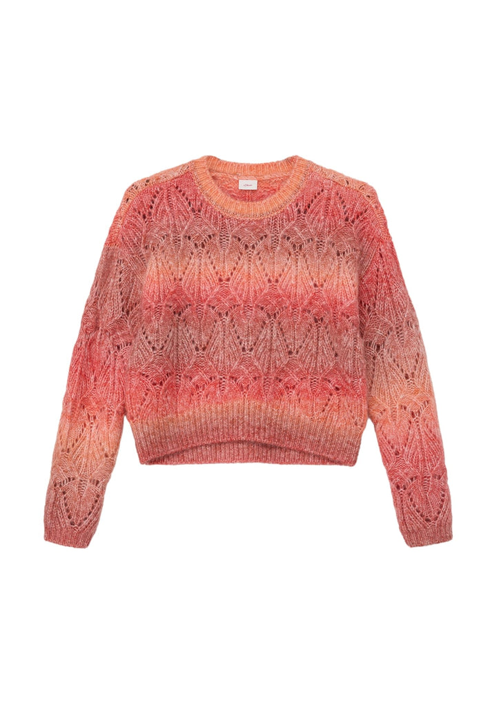 s.Oliver Mädchen Pullover mit Ajourmuster