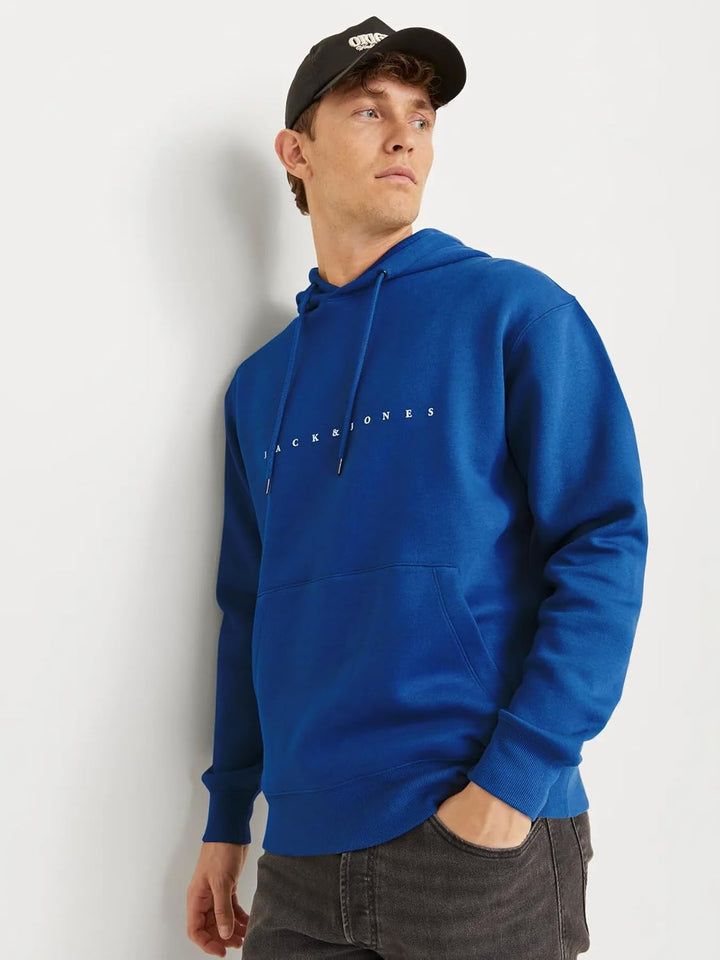 JACK & JONES Herren Hoodie Kapuzenpullover JJESTAR JJ Sweat Hood - Relaxed Fit S Classic Blue, S Cla