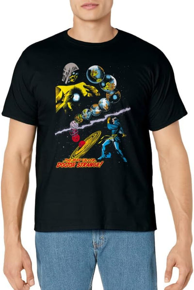 Men's Marvel Doctor Strange Worlds Graphic T-Shirt 3XL Silver