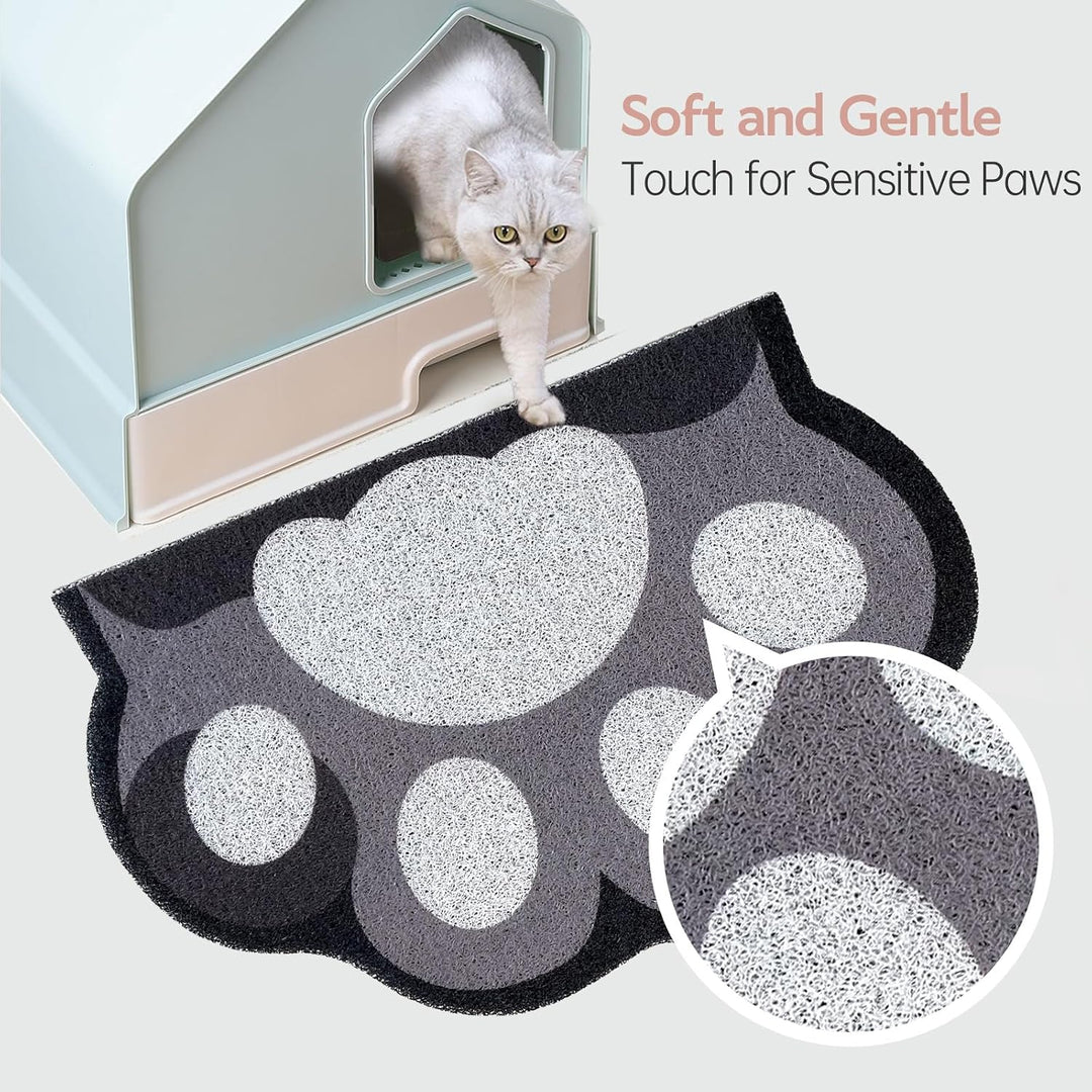 Niedliche Katzentoilettenmatte, 61 x 40,6 cm, Katzentoilettenmatte, weich zu den Katzenpfoten, leich