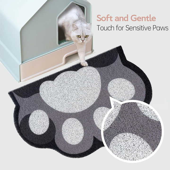 Niedliche Katzentoilettenmatte, 61 x 40,6 cm, Katzentoilettenmatte, weich zu den Katzenpfoten, leich