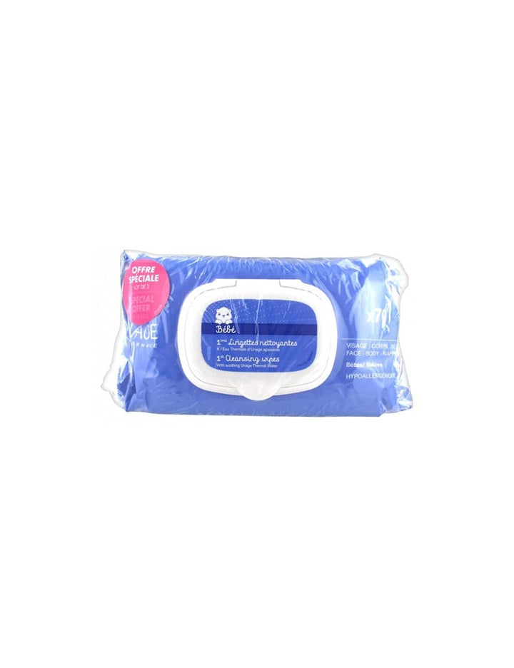 Uriage 1ères Lingettes Nettoyantes Lot de 2 x 70