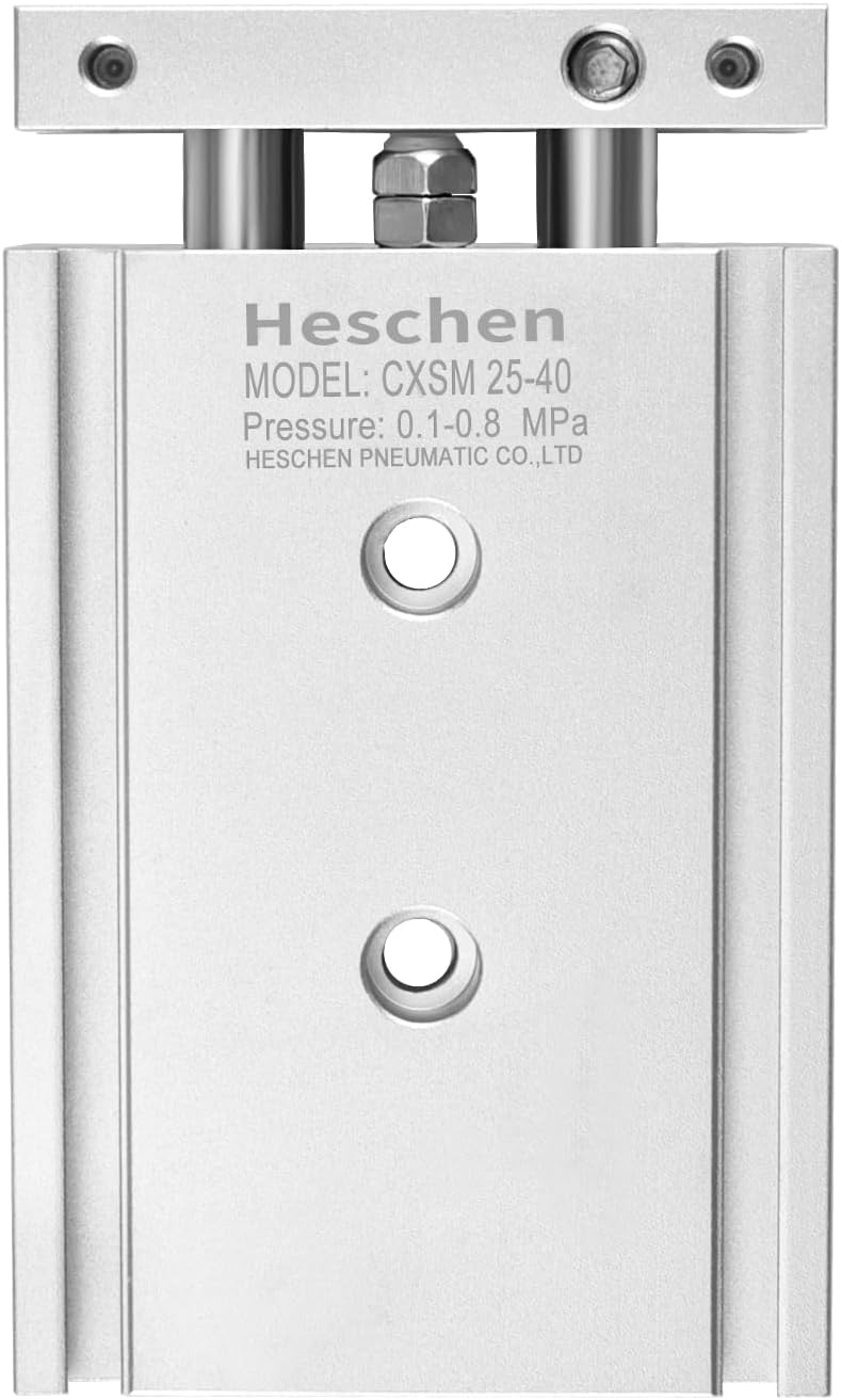 Heschen Doppelter Aluminium-Luftzylinder, CXSM 25-40, Führungsstangen-Platte, Doppelstabgeführt, Pne