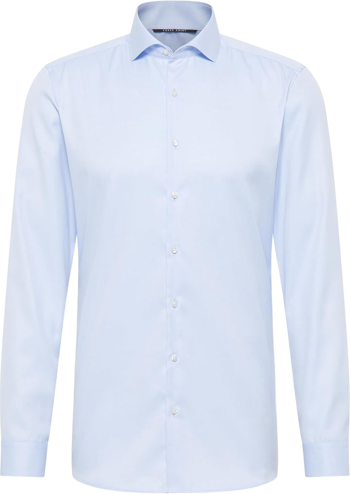eterna Herren Cover Shirt SUPER Slim 43 Hellblau, 43 Hellblau