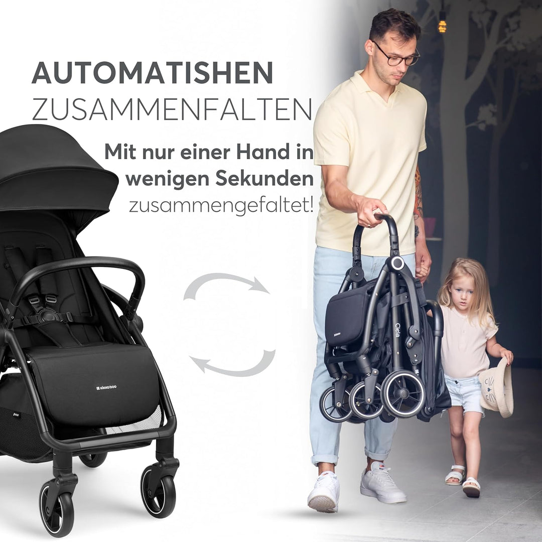 KikkaBoo Buggy Kinderwagen Reisebuggy CIELA, Bis 22 kg, Leicht (7,1 kg), One-Hand-Faltbar, Atmungsak