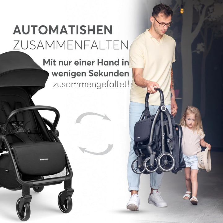 KikkaBoo Buggy Kinderwagen Reisebuggy CIELA, Bis 22 kg, Leicht (7,1 kg), One-Hand-Faltbar, Atmungsak