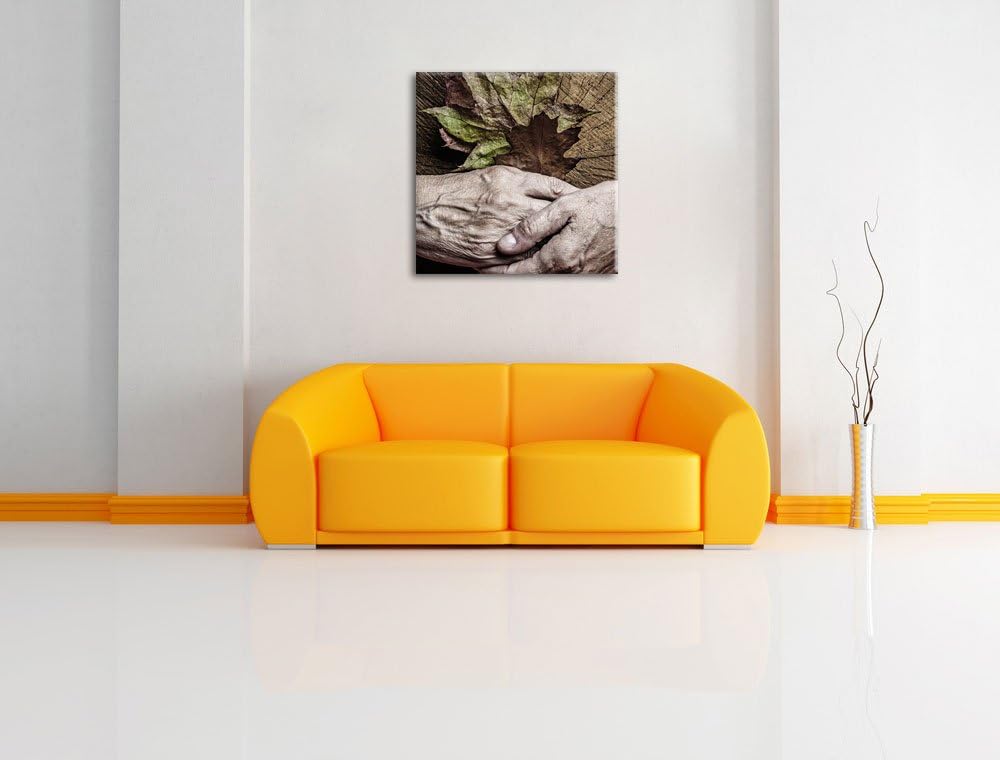 Bis ans Ende Zusammen, Format: 70x70 auf Leinwand, XXL riesige Bilder fertig gerahmt mit Keilrahmen,