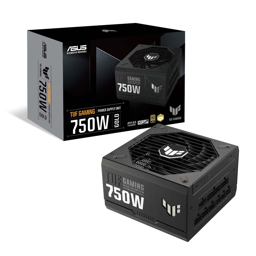 ASUS TUF Gaming 750W Gold Netzteil (750 Watt, vollmodulares Netzteil, ATX 3.0-kompatibel, Axial-tech