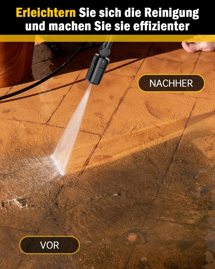 Hochdruckreiniger mit 5-in-1Düse,Pressure Washer Druck Max100 bar,480 L/h Fördermenge, 5m Hochdrucks