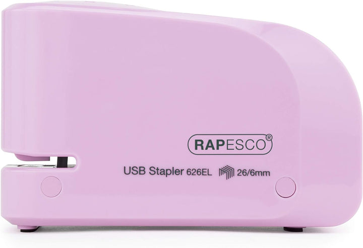 Rapesco 1451 626EL Automatisches USB/Batterie Heftgerät mit 1000 26/6mm Heftklammern, 15 Blatt Heftl
