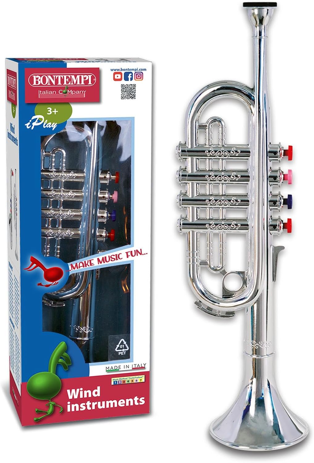 Bontempi – 323831 – Musikinstrument – Trompete – 4 Noten 38 cm, 38 cm