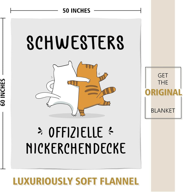 Juratar An Meine Schwester, Personalisierte Decke Geschenke für Schwester, Geschenk Schwester Geburt