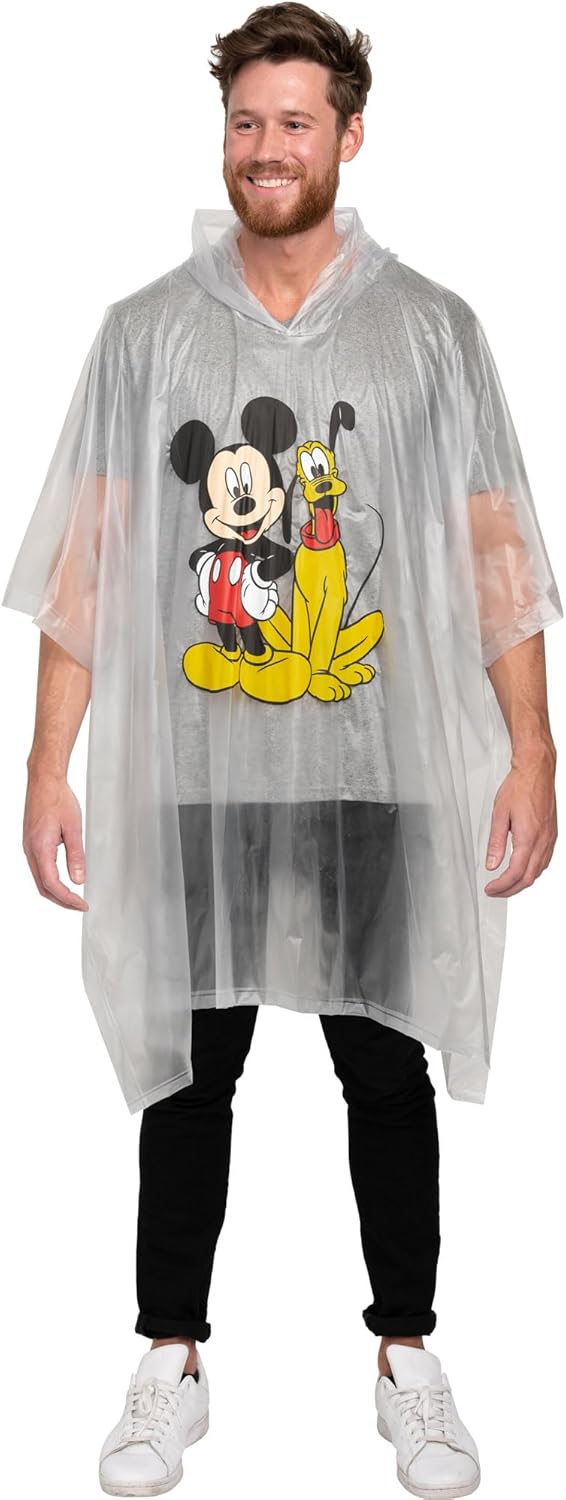Disney Mickey Mouse Regenponcho Hoodie Druck Unisex (Erwachsene) Einheitsgrösse Mickey Mouse & Pluto