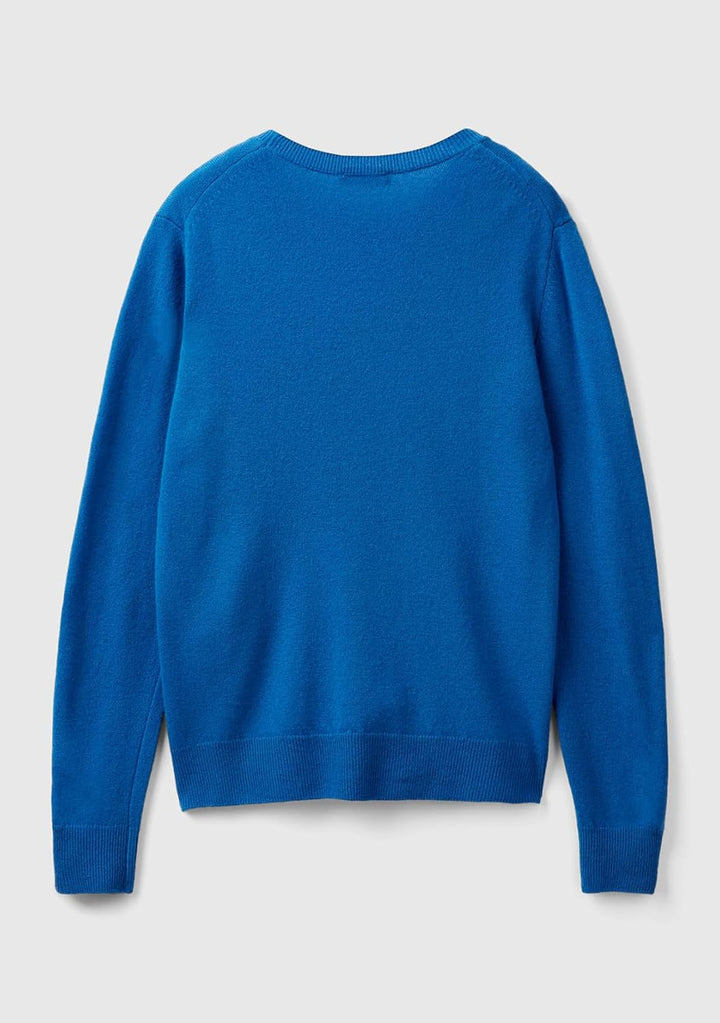 United Colors of Benetton Damen 1002d1k01 Pullover (1er Pack) S Blau, S Blau