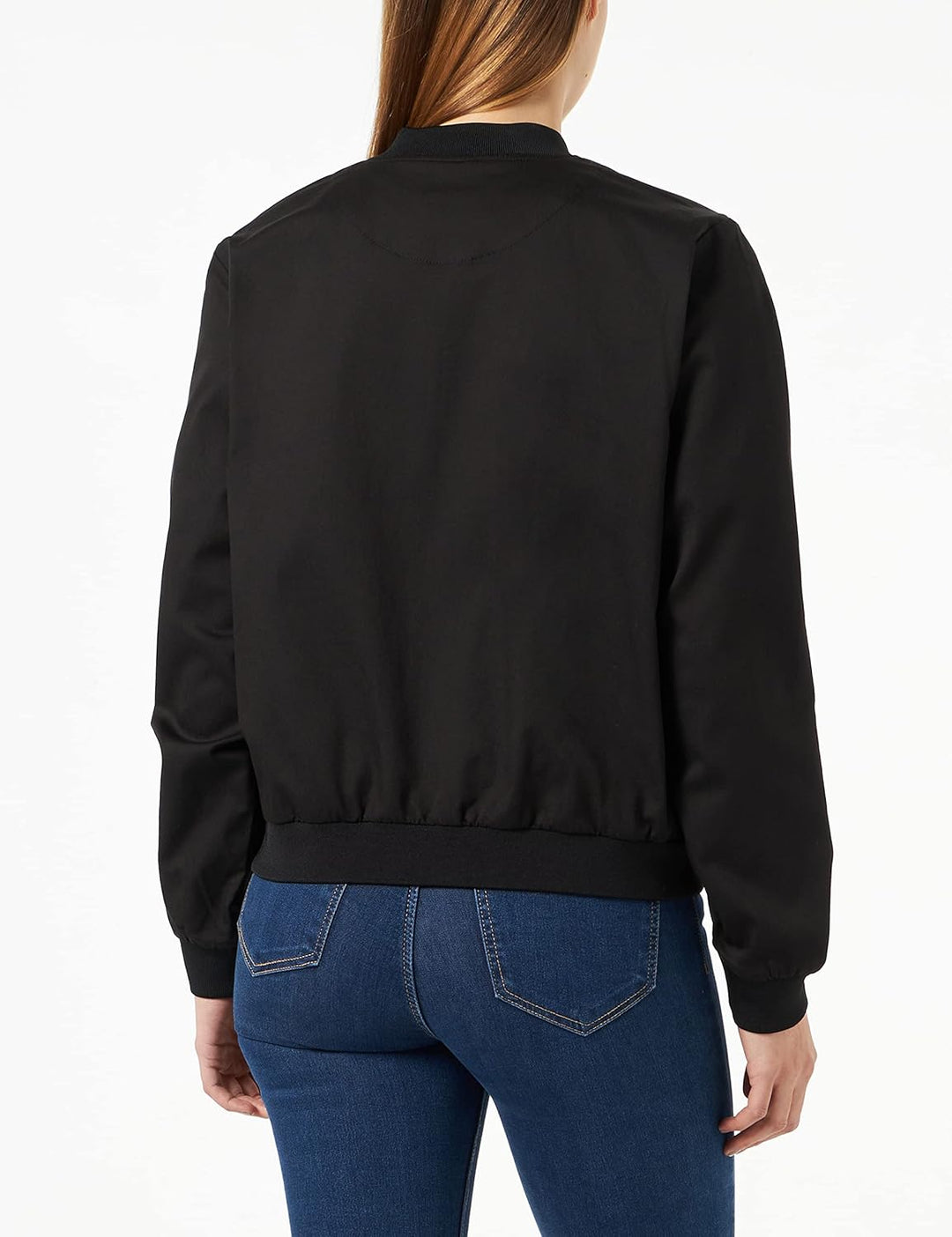 KAFFE Damen Bomber Jacke Damenjacke, lässig, Langer Ärmel, Relaxed Fit, Kalea Bomberjacke, Black Dee