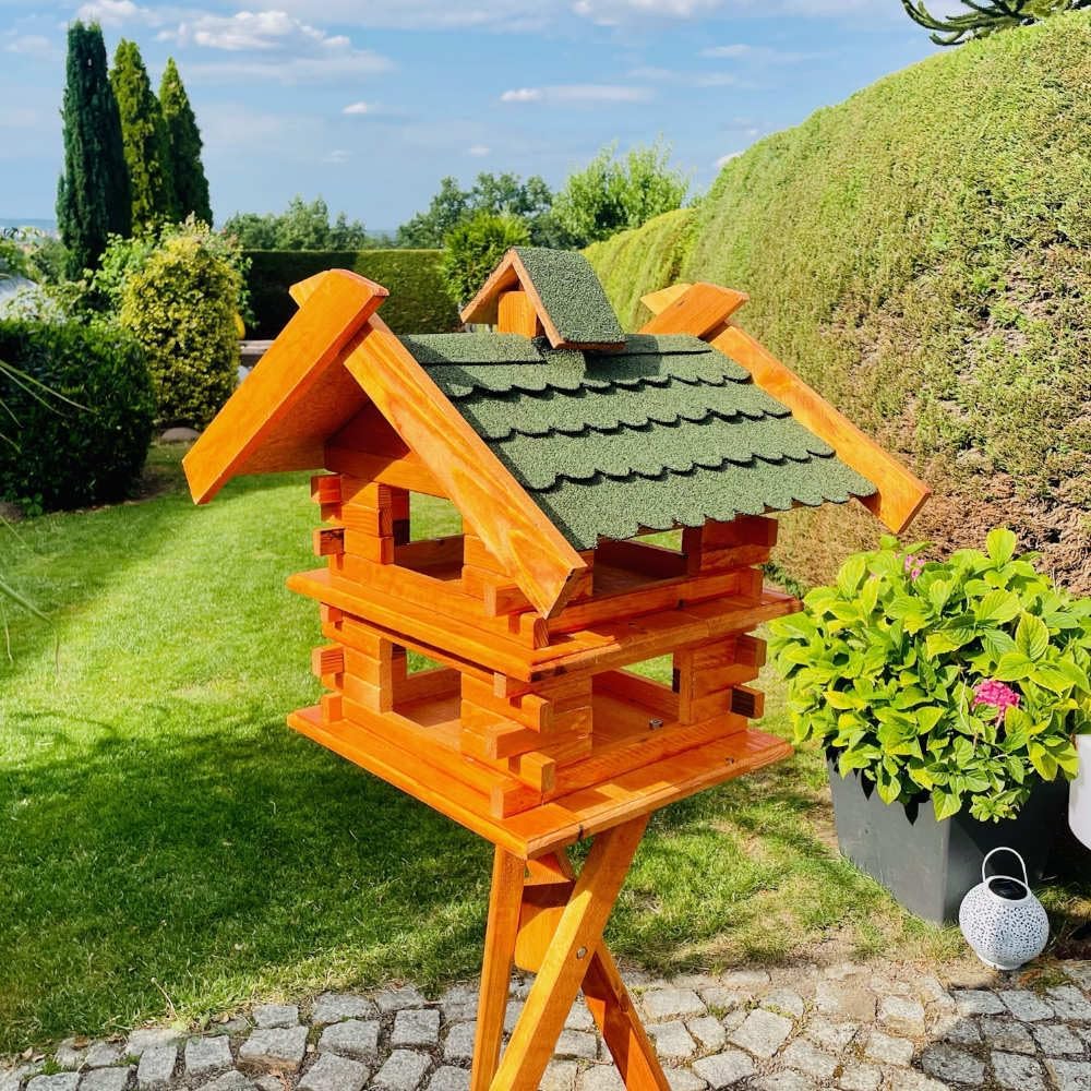handgefertigtes rechteckiges Vogelhaus/Vogelvilla M - XXL wetterfest aus Holz Vogel Futterstelle Hau