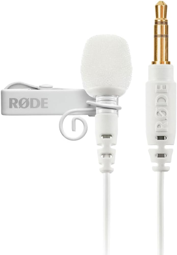 Rode Lavalier GO Weiss Lavalier-Mikrofon + keepdrum WS05 Fell-Windschutz Weiss