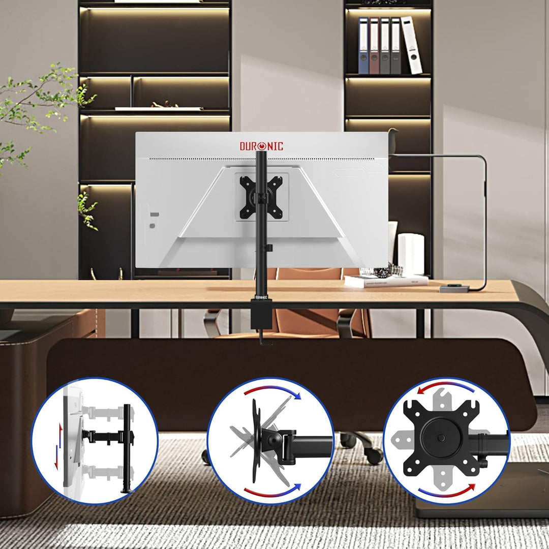 Duronic DM15/25 Head | VESA 75/100 Kopf zur Befestigung für Bildschirm | Monitor bis 27 Zoll | Drehb