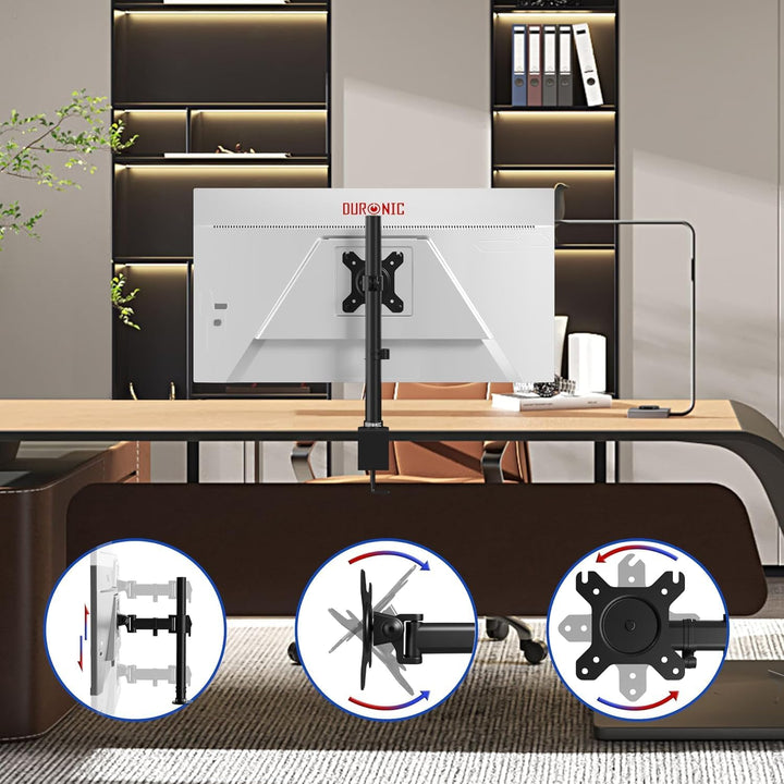 Duronic DM15/25 Head | VESA 75/100 Kopf zur Befestigung für Bildschirm | Monitor bis 27 Zoll | Drehb