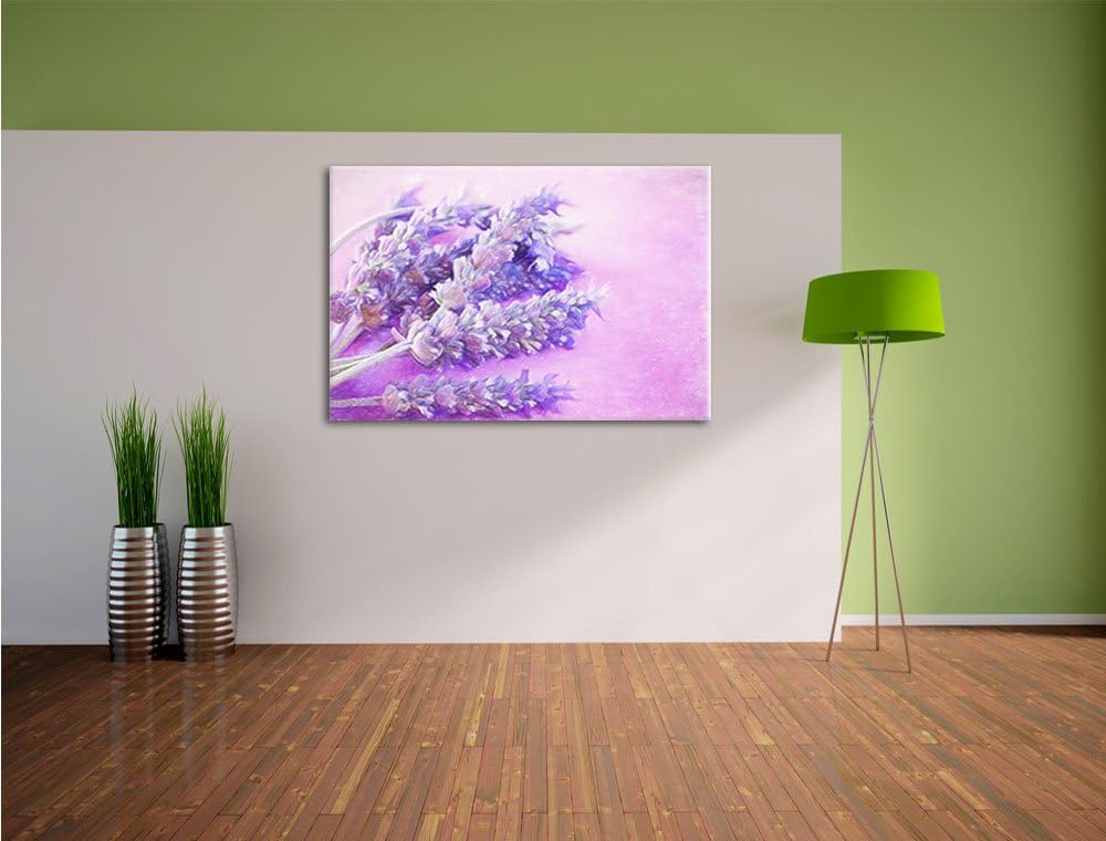 Pixxprint Lavendel als Leinwandbild/Grösse: 100x70 / Wandbild/Kunstdruck/fertig bespannt, 100x70