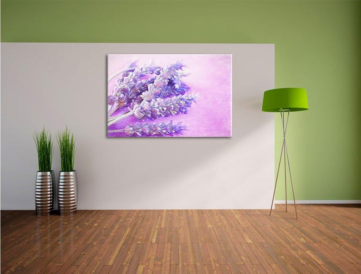 Pixxprint Lavendel als Leinwandbild/Grösse: 100x70 / Wandbild/Kunstdruck/fertig bespannt, 100x70