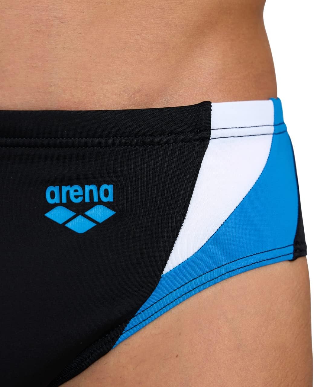 ARENA Herren Men's Swim Briefs Panel Swim Briefs 50 Black-turquoise-white, 50 Black-turquoise-white