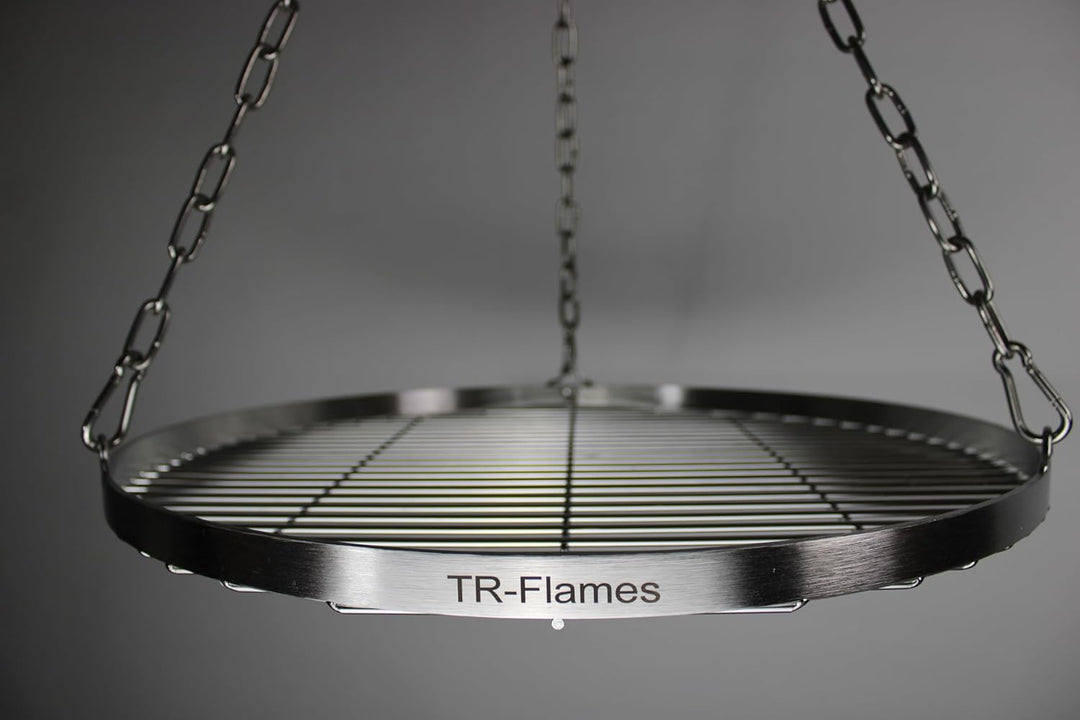 50cm Edelstahl Grillrost Mit Kette Ø4, Schwenkgrill, BBQ, Camping, Outdoor Grillzubehör 50 cm, 50 cm