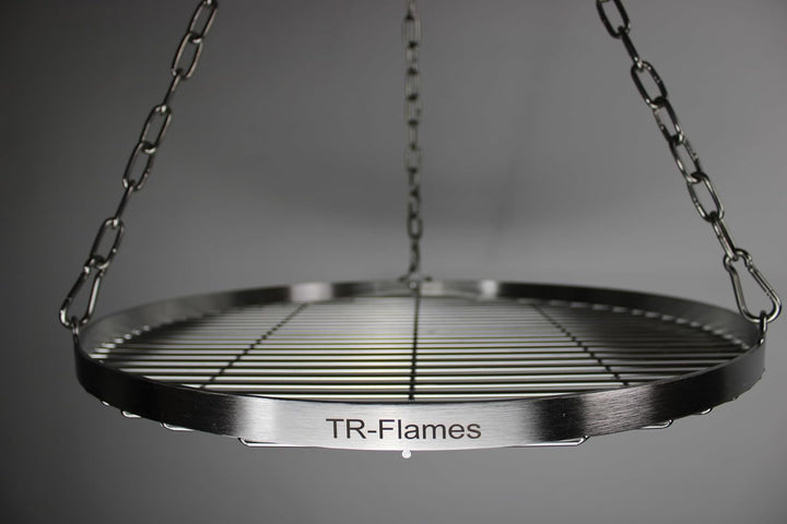 50cm Edelstahl Grillrost Mit Kette Ø4, Schwenkgrill, BBQ, Camping, Outdoor Grillzubehör 50 cm, 50 cm
