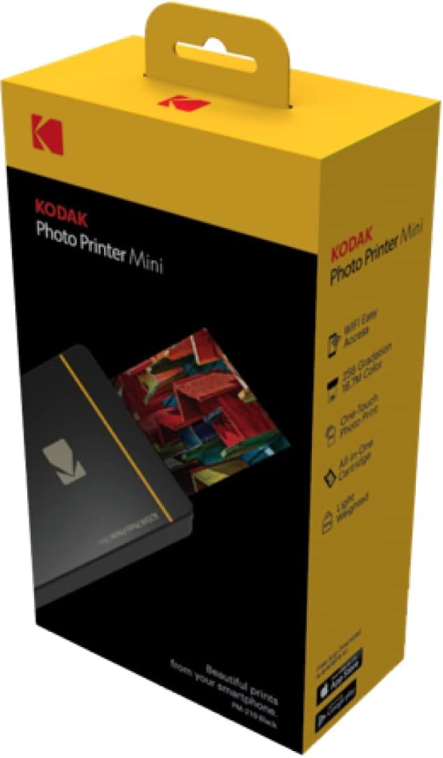 Kodak Mini-Mobil W-LAN &amp; NFC 4.7 x 7,5 cm Fotodrucker mit fortgeschrittener Sublimations-Tintendruck