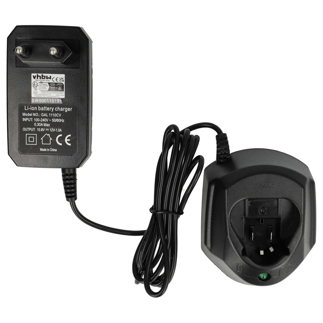 vhbw Ladegerät kompatibel mit Bosch PS70-2A, PSM 10.8 LI, PSR 10.8 Li-2 Werkzeug Akkus - Typ 1