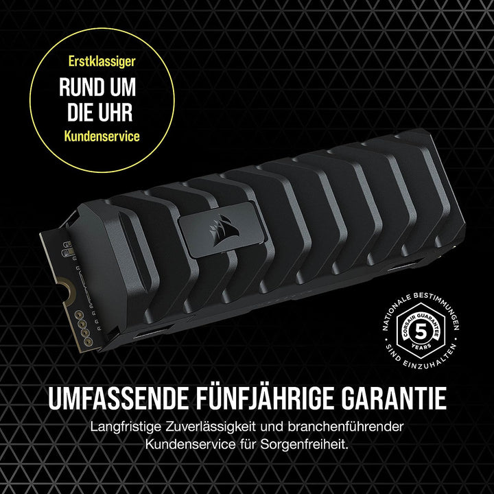 Corsair MP600 PRO XT 2 TB Gen4 PCIe x4 NVMe M.2 SSD (Sequenziellen Lesegeschwindigkeitenvon bis zu 7