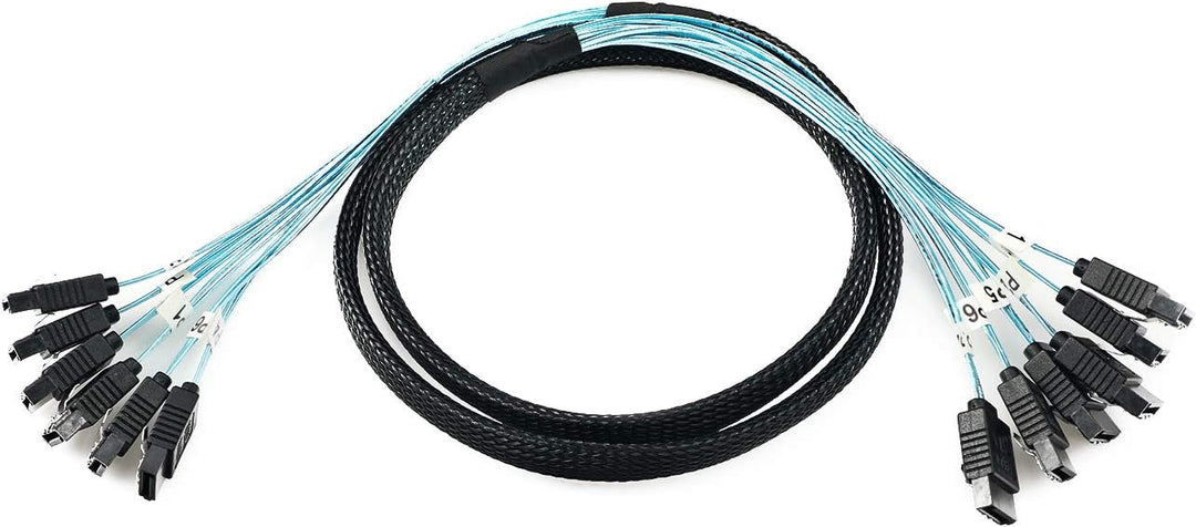 CABLEDECONN Sata 6 SATA Kabel High Speed 6Gbps 6 Teile/sata SAS Kabel Für Server 1M 6pcs/set, 6pcs/s