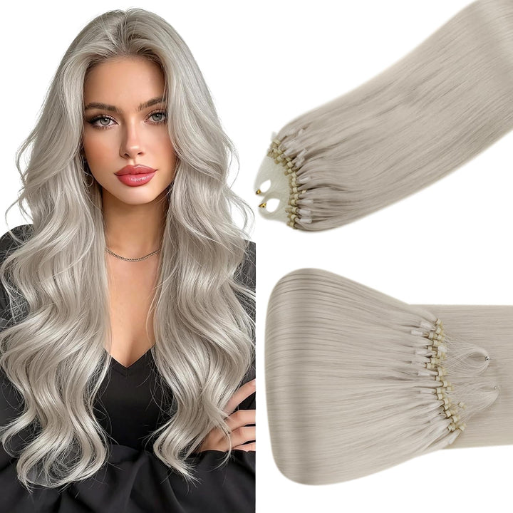 Hetto Microring Echthaar Extensions Blond Microing Echthaar Extensions Micro Ring Remy Extensions Mi