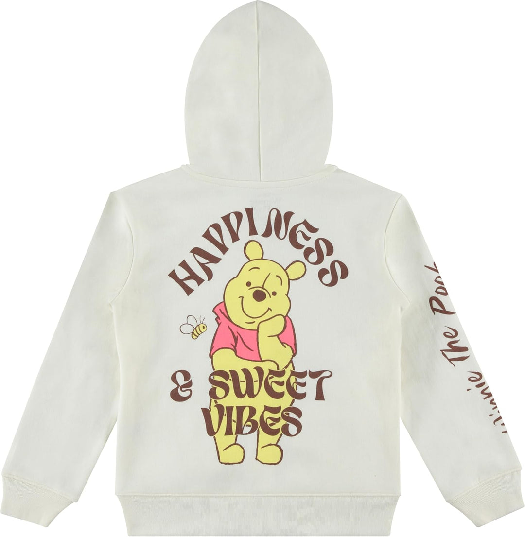 Disney Hoodie Mädchen Stitch, Warme Teddy Fleecejacke Mädchen Teenager, 4-5 Elfenbein