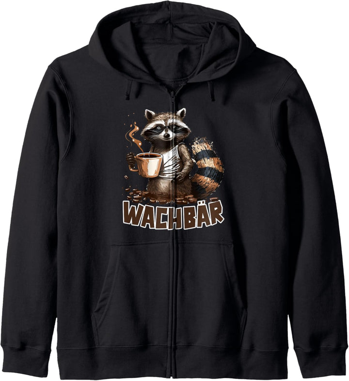 Wachbär Waschbär Tier Köstüm Bild Mode Rave Techno Tekkno Kapuzenjacke